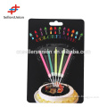 Yiwu commission agent 5pcs color flame birthday candle set 10000540